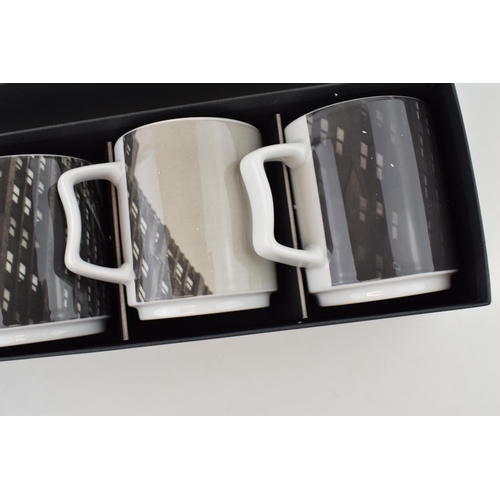 133 - Rosenthal studio-line set of 4 Mugs by Andy Warhol depicting New York, all boxed.