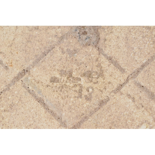 143 - Early to mid 20th century large square / diamond butchers shop tile / advertising tile, with a sheep... 