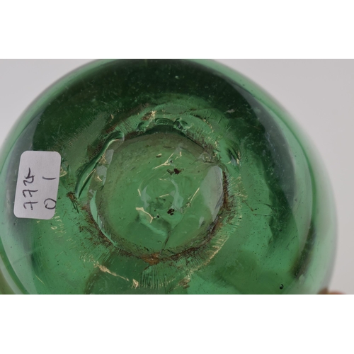 147 - Victorian green glass dump paperweight, large, 13cm tall.