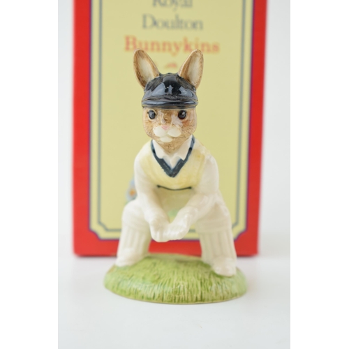 191 - Boxed Royal Doulton Cricketer Bunnykins Wicketkeeper Bunnykins DB150.