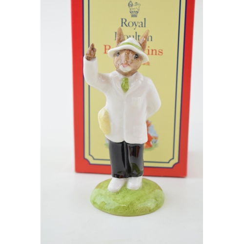 192 - Boxed Royal Doulton Cricketer Bunnykins Umpire Bunnykins DB360, with certificate.