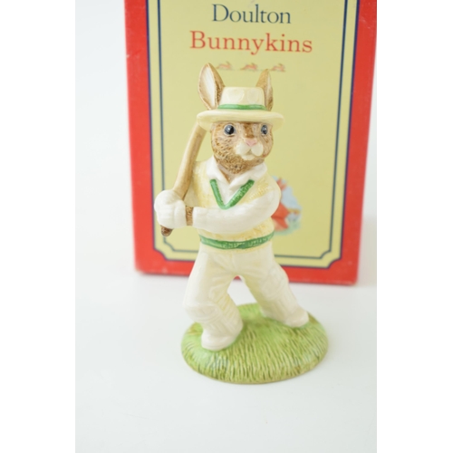 193 - Boxed Royal Doulton Cricketer Bunnykins 'Out For a Duck' Bunnykins DB160.