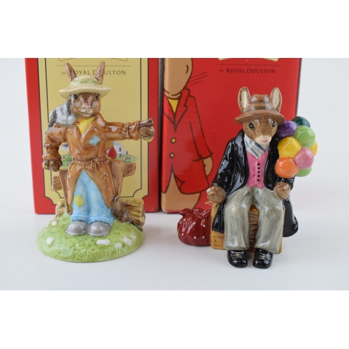 195 - Boxed Royal Doulton Bunnykins to include Scarecrow Bunnykins DB359 and Balloon Man DB366 (2).