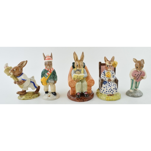 200 - Royal Doulton Bunnykins to include Susan, Paperboy, Sweet Heart (l/e), Olympic and Collector (5).