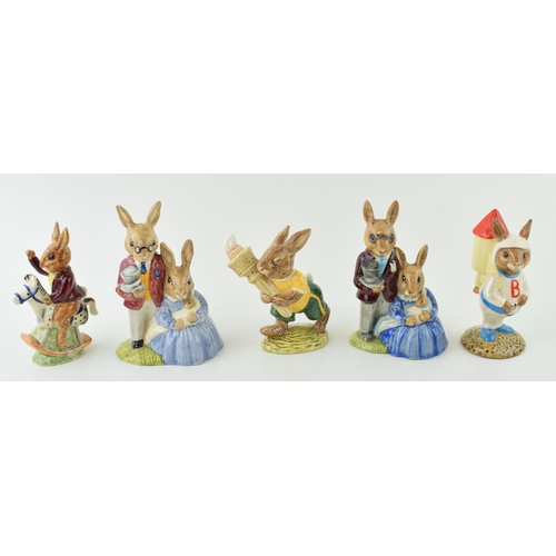 201 - Royal Doulton Bunnykins to include Family Photograph, Aussie Olympic, William, Father Mother and Vic... 