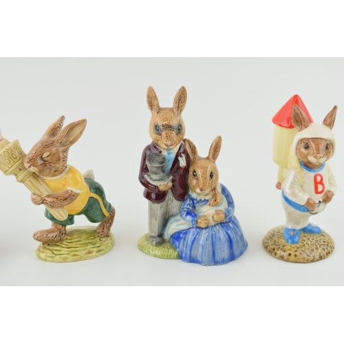 201 - Royal Doulton Bunnykins to include Family Photograph, Aussie Olympic, William, Father Mother and Vic... 