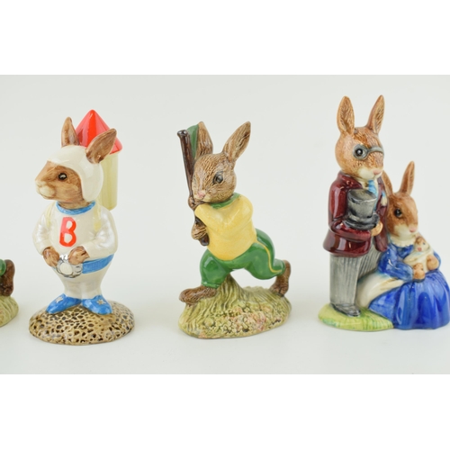 202 - Royal Doulton Bunnykins to include Family Photograph, Australian x 2, Astro and Sweetheart DB130 (5)... 