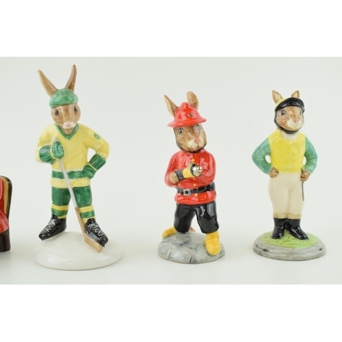 203 - Royal Doulton Bunnykins to include Happy Birthday, Fireman colourway, Ice Hockey (Af), Tyrolean Danc... 