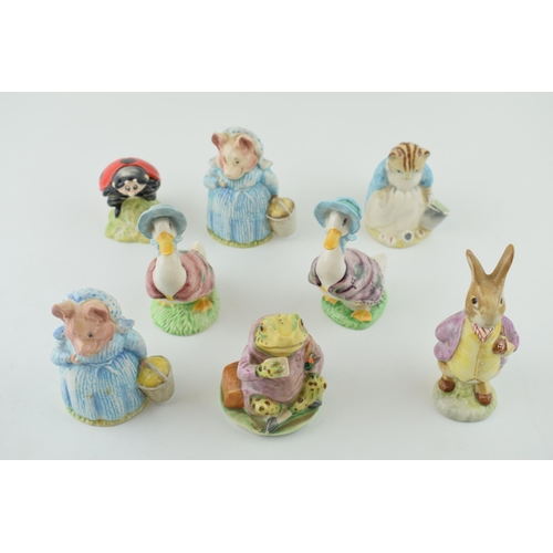 59 - Beswick Beatrix Potter figures Aunt Petitoes x 2, Jemima Puddleduck, Jeremy Fisher and others with R... 