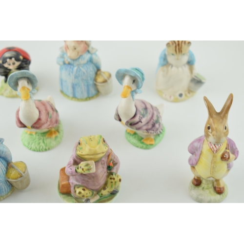 59 - Beswick Beatrix Potter figures Aunt Petitoes x 2, Jemima Puddleduck, Jeremy Fisher and others with R... 