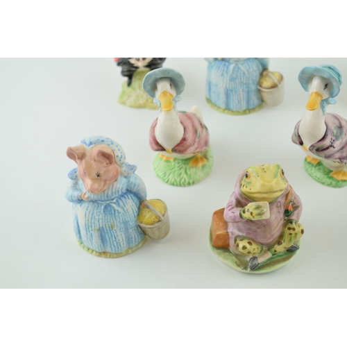 59 - Beswick Beatrix Potter figures Aunt Petitoes x 2, Jemima Puddleduck, Jeremy Fisher and others with R... 