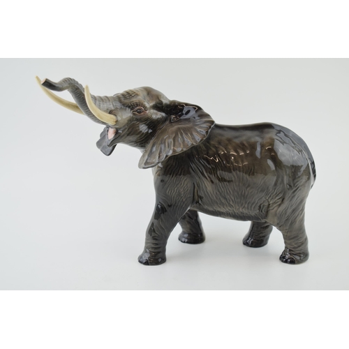 6 - Beswick large elephant with outstretched trunk 998, 34cm long.