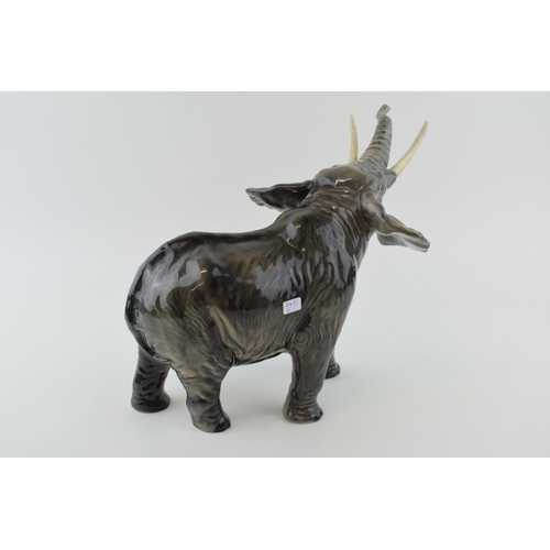 6 - Beswick large elephant with outstretched trunk 998, 34cm long.