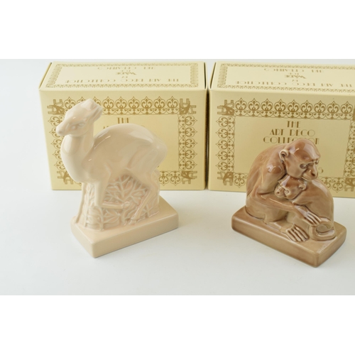 81 - Wade Art Deco figures of Deer, Polar Bear and Monkey, all boxed (3).