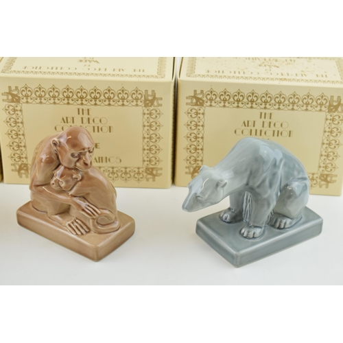 81 - Wade Art Deco figures of Deer, Polar Bear and Monkey, all boxed (3).