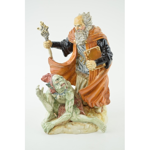 83 - Kevin Francis / Peggy Davis figure, 'Shakespeare Set' ' Prospero & Caliban' The Tempest, Artist Proo... 