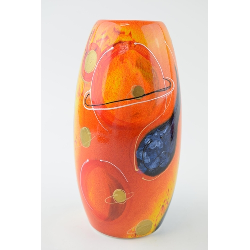 98 - Anita Harris skittle vase in the Eclipse pattern, 17cm tall.