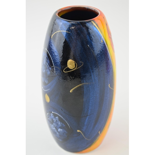 98 - Anita Harris skittle vase in the Eclipse pattern, 17cm tall.