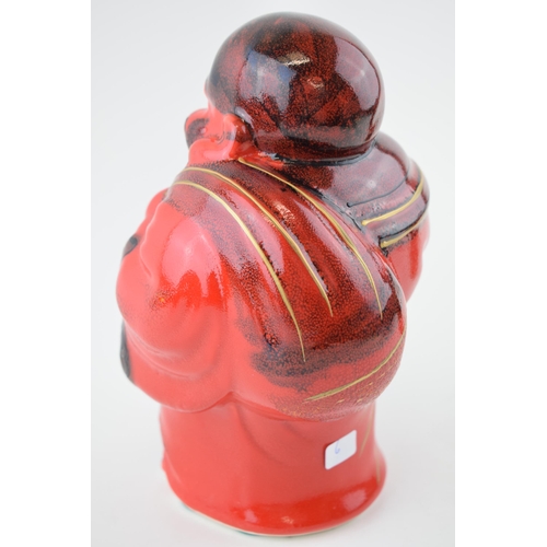 99 - Anita Harris pottery figure of a Buddha, in typical red decoration with gilt highlights, 1/1, 22.5cm... 