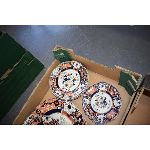 151 - Masons Ironstone part dinner service, printed and painted Pagoda / Chinoiserie design, to include tu... 