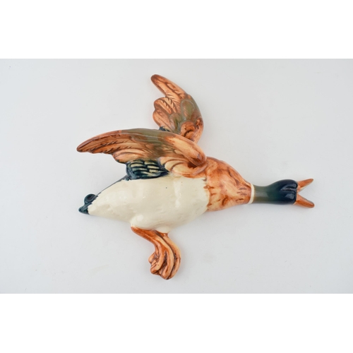 32A - Beswick Flying Mallard wall plaque, assumed 596-1, unmarked.