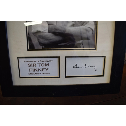 403 - Signed mounted photograph of England Footballing Legend 'Sir Tom Finney' with certificate of authent... 