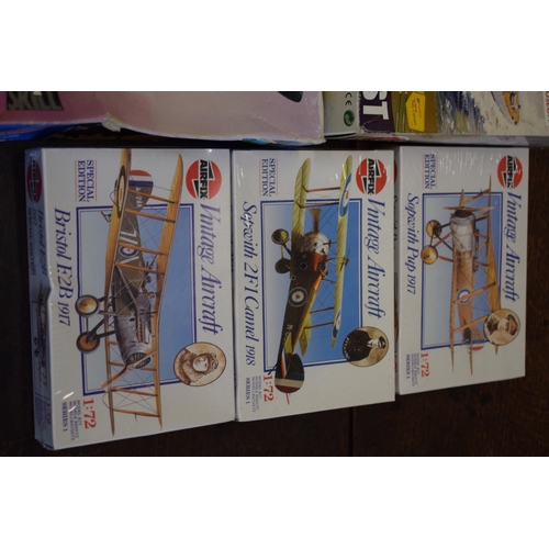 428 - A collection of boxed new old stock Airfix model kits to include Airfix 'Sea Harrier FA2', Airfix 'H... 