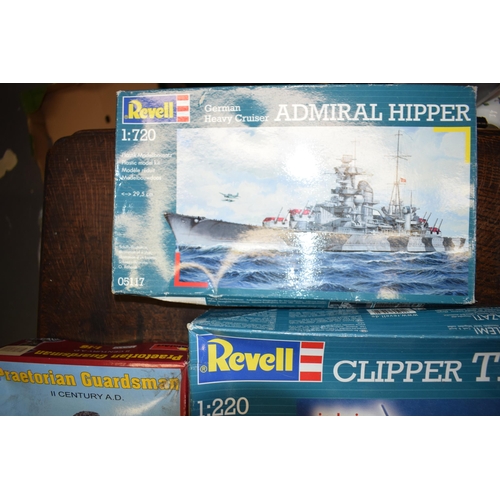 431 - A collection of boxed new old stock Airfix and similar model makers kits to include Revell 1:220 'Cl... 