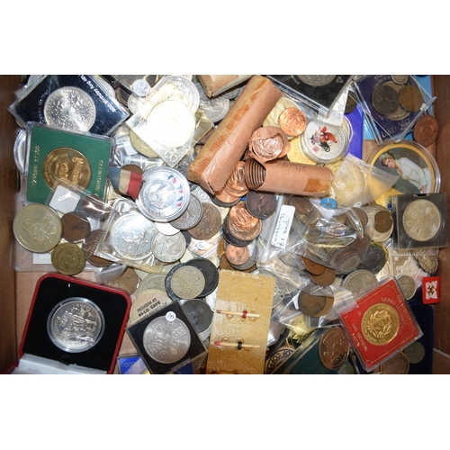 498 - A large collection of UK and foreign currency and coins to include commemorative coins, rolls of unc... 