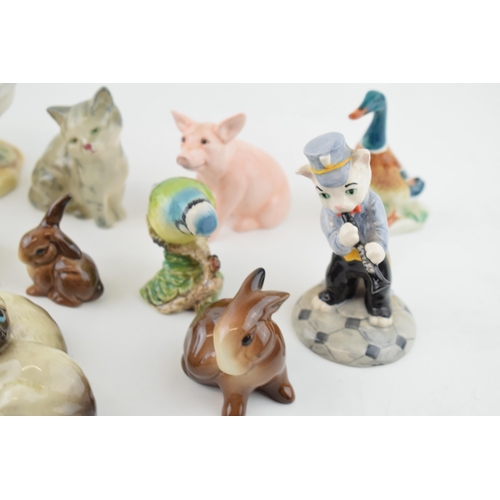 5 - A collection of Beswick to include a comical duck 160, cats, rabbits and two modern Beswick pieces t... 