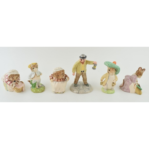 67 - Boxed Beswick Beatrix Potter figures to include Benjamin Bunny (gold), Farmer Potatoes, Tom Kitten i... 