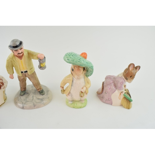 67 - Boxed Beswick Beatrix Potter figures to include Benjamin Bunny (gold), Farmer Potatoes, Tom Kitten i... 