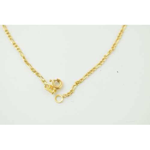 578 - 18ct gold chain, 71cm long, 6.4g.