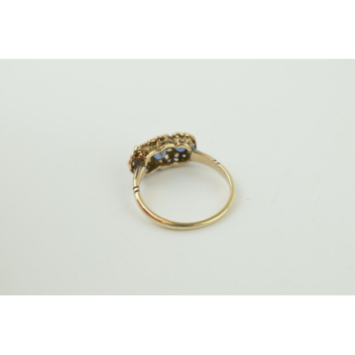 618 - A 9ct yellow gold ring a/f. Gross weight 1.9 grams.