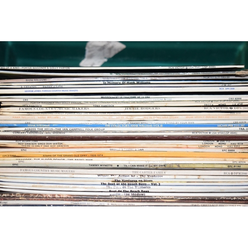 368 - A large collection of vinyl album records including Tammy wynette, Peggy Lee, Dolly Parton etc in th... 