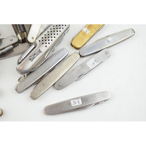 381 - A large quantity of vintage pocket knives to include advertising knives, Sheffield knives, military ... 