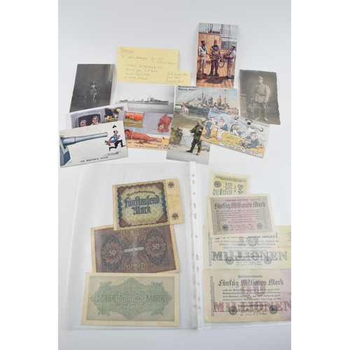 433 - Collection of WW1 Ephemera including 10 original postcards & photographs depicting German soldiers a... 