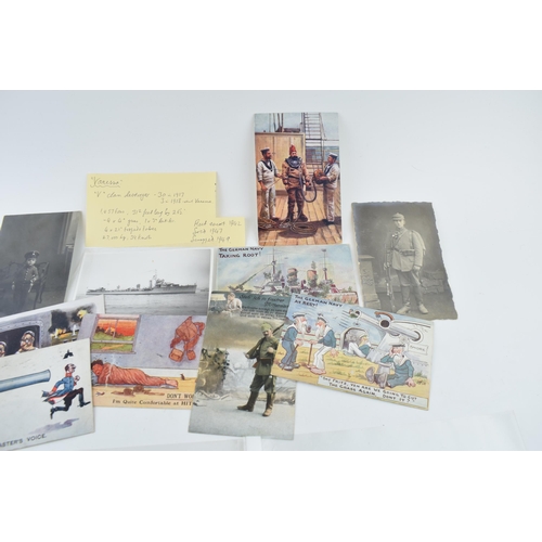 433 - Collection of WW1 Ephemera including 10 original postcards & photographs depicting German soldiers a... 