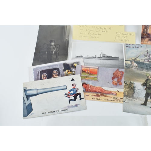 433 - Collection of WW1 Ephemera including 10 original postcards & photographs depicting German soldiers a... 