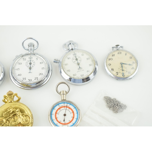 471 - A collection of pocket watches and stopwatches to include vintage and modern examples. (Qty)