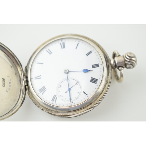 479 - Hallmarked silver full hunter pocket watch, Birmingham hallmark, working order.