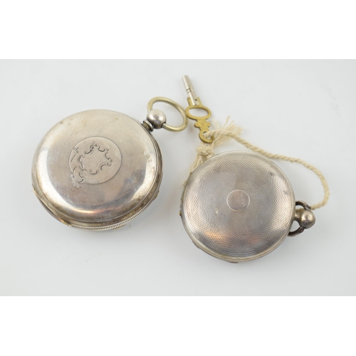 484 - Two hallmarked silver pocket watches, one 'Thomas Sisson Preston', both key-wind, 52mm widest (2).