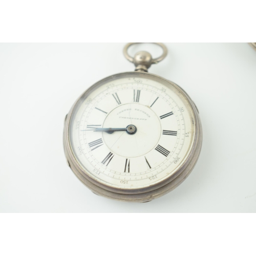 487 - Silver pocket watches to include a full hunter pocket watch, Herdomas Patent, enamel dial, with a 'C... 