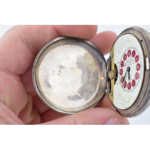 487 - Silver pocket watches to include a full hunter pocket watch, Herdomas Patent, enamel dial, with a 'C... 