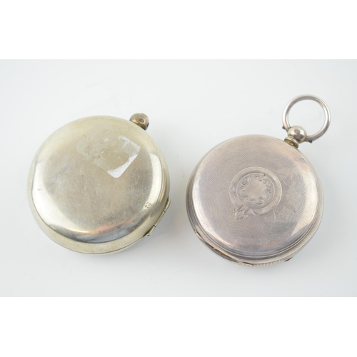 488 - Hallmarked silver 'Express English Lever' J G Graves pocket watch, in plated pair case, with a silve... 