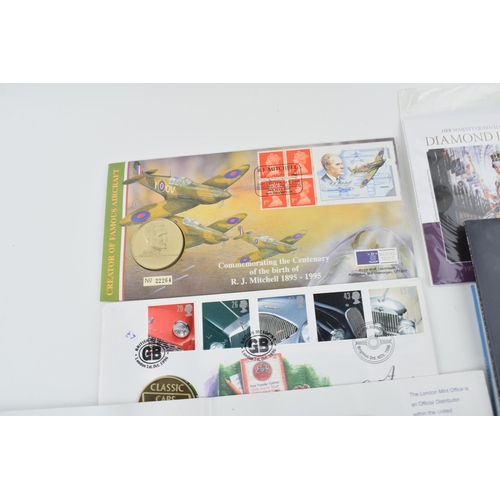 499 - A collection of carded Royal Mint commemorative coins with other mints to include the London Mint su... 