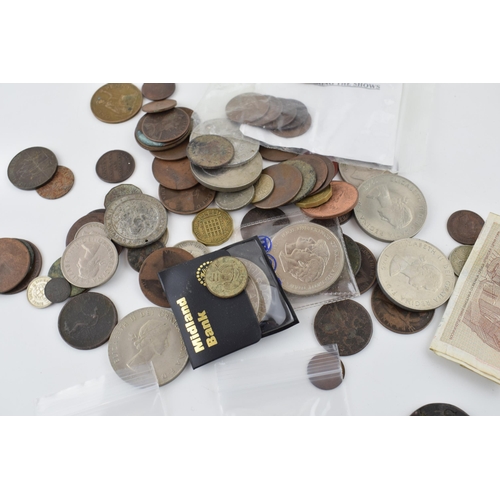 510 - Pre-decimal coinage to include silver pre-1920 coins, 48.4g, 1920-1946 coins, 17g, with a Beardsmore... 