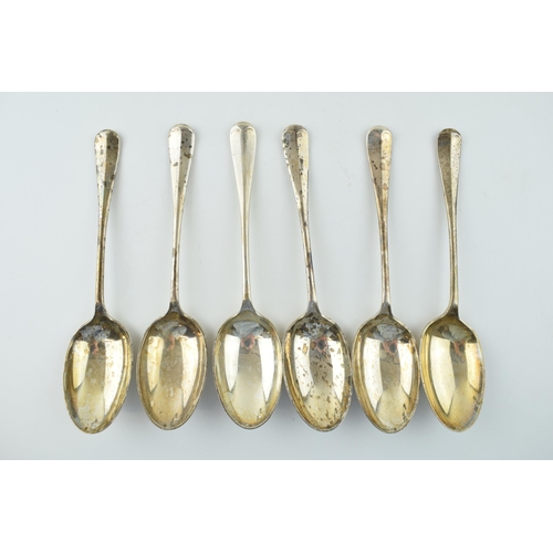 529 - Six silver table spoons, Sheffield 1932, 350.0g.