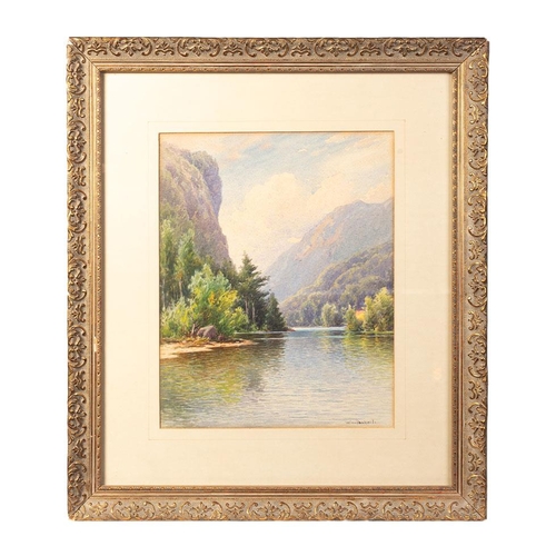 118 - William Frederick Paskell, Massachusetts, 1866-1951. Mountain lake. Signed lower right 