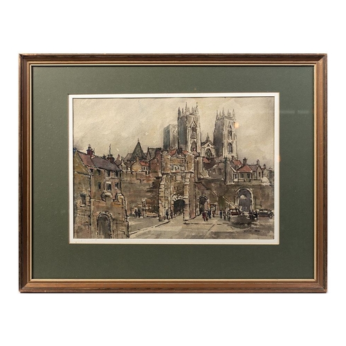 119 - Alston Emery RA (1913 - 1993) Watercolour, Wells Cathedral. Signed lower right Alston. 1974. 24.5cm ... 